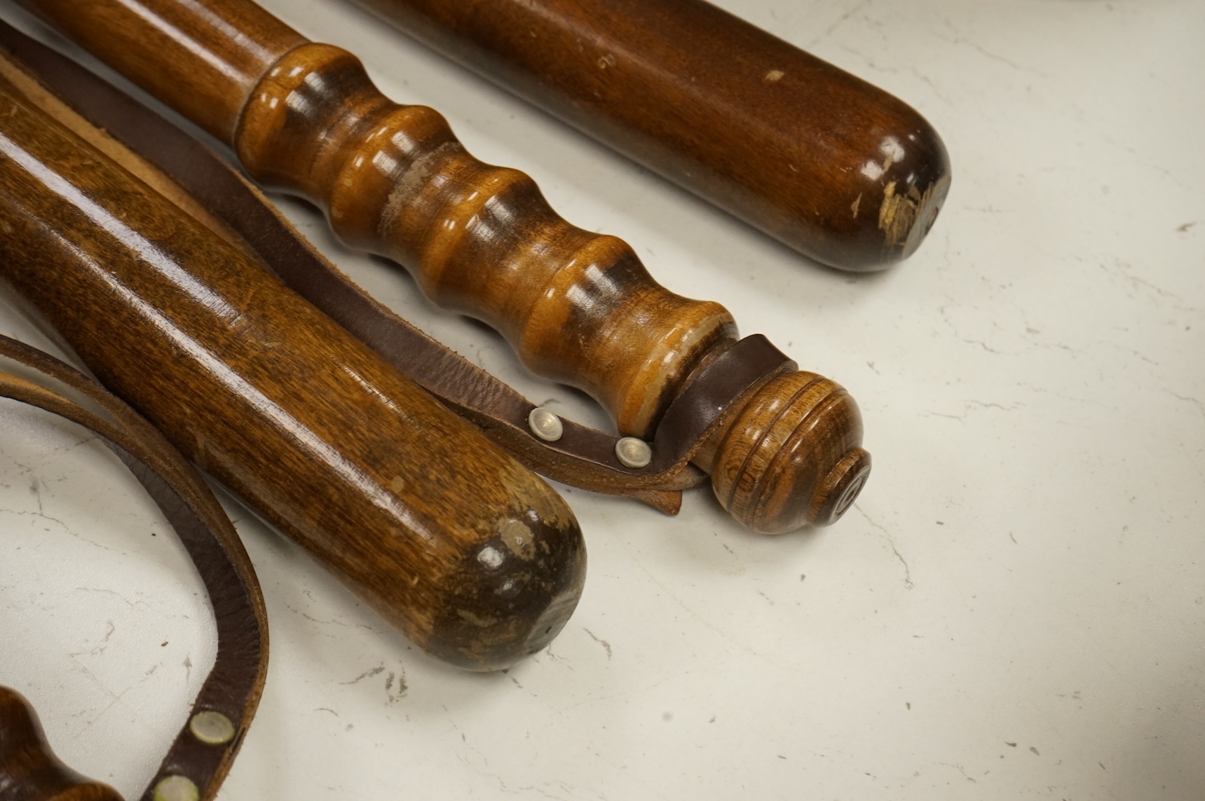 Four vintage Police truncheons